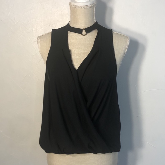 EUC Free People So Fine Faux Wrap Top in Black - Picture 4 of 8